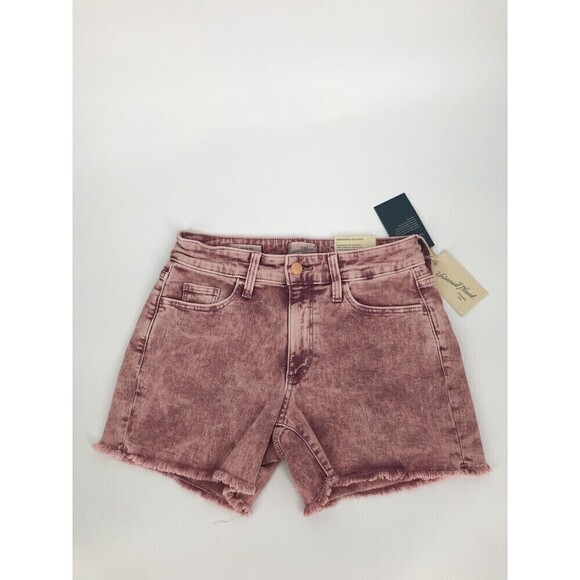Universal Threads‎ Womens High Rise Midi Denim Jean Shorts Size 2/26 Pink - Picture 9 of 10